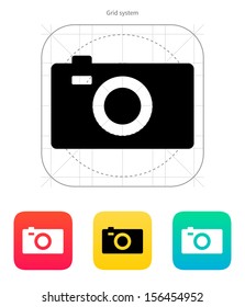 Digital camera icon. Vector illustration.