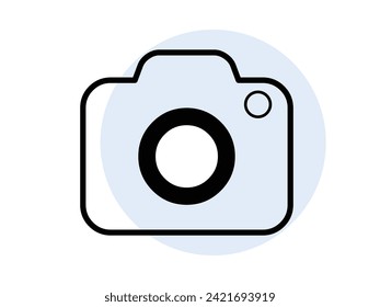 Icono de cámara digital ilustración vectorial en fondo blanco 