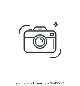 Digital camera icon, vector illustration