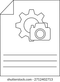 Diseño gráfico de Ilustración vectorial de íconos de cámara digital