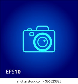 Digital camera icon for web and mobile