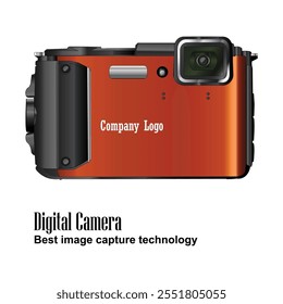 Digital Camera Illustration on white background Vol 02