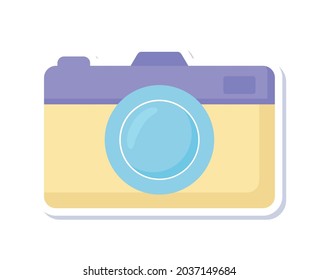 digital camera illustration over white