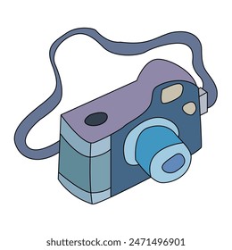 Digital camera isolated on white background