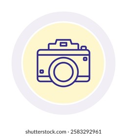 Digital camera line icon, editable vector icon, pixel perfect, illustrator ai file 