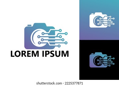 Digital camera logo template design vector