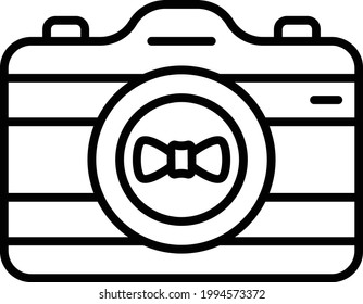 Digital Camera with moustache Concept Vector Icon Design, Happy Fathers Day Symbol, Dads Gift Elements Sign, Parents Day Stock illustration