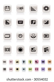 Digital Camera  Performance - Vector Icon Set
