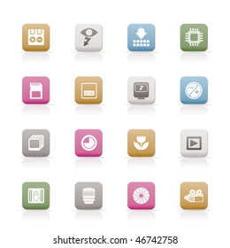 Digital Camera Performance - Vector Icon Set