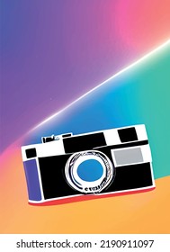 digital camera and photo for background
