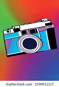 digital camera and photo for background