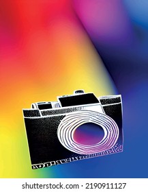 digital camera and photo for background