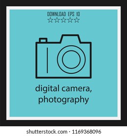 digital camera, photography vector icon