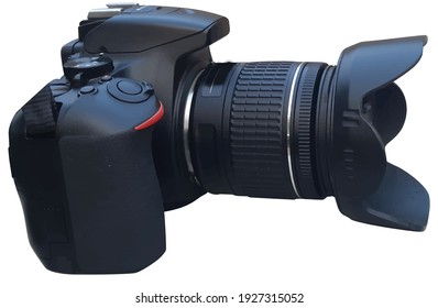 digital camera or professional dslr camera for photography vector art