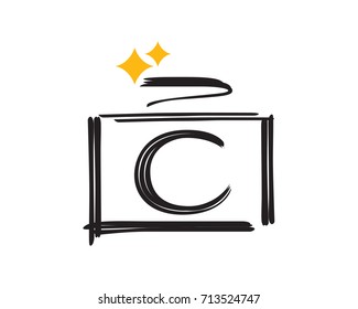 Digital Camera in Sketch Illustration
