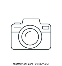 Digital camera thin line icon. Element of simple icon for websites, web design, mobile app, info graphics. Thin line icon for website design and development, app development on white background