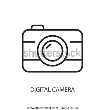Digital camera thin line icons. Original vector illustration.