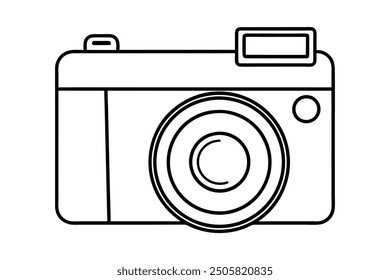 digital camera vector art illustration