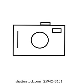 Digital camera vector art white background 