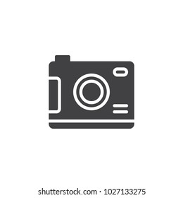Digital camera vector icon. filled flat sign for mobile concept and web design. Photo simple solid icon. Symbol, logo illustration. Pixel perfect vector graphics