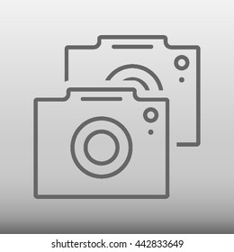 Digital Camera Vector Icon Illustration