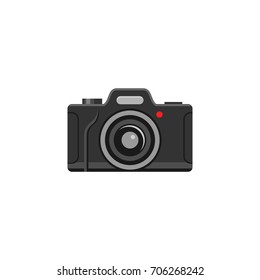 digital camera vector illustration, photography symbol. modern flat style design