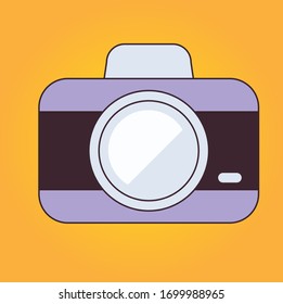 digital camera vector, picture, photo, lens, film, camera icon.