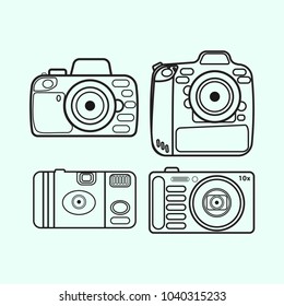 Digital camera vector set.