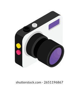 Digital Camera Vector style icon. Eps 10 file