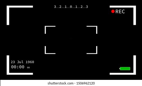 Digital Camera View With Crosshair