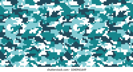 Digital camouflage background. Seamless pattern vector.