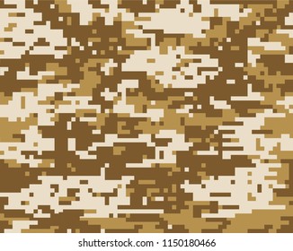 Digital camouflage pattern. Military texture. Abstract army or hunting masking ornament. Vector design illustration.