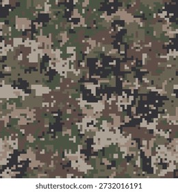 Digitales Tarnmuster, perfekt für militärische, Jagd- oder Spieledesigns.