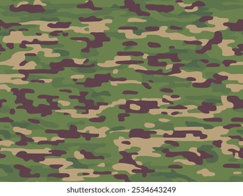 Digital camouflage pattern. Vector seamless camo tile.