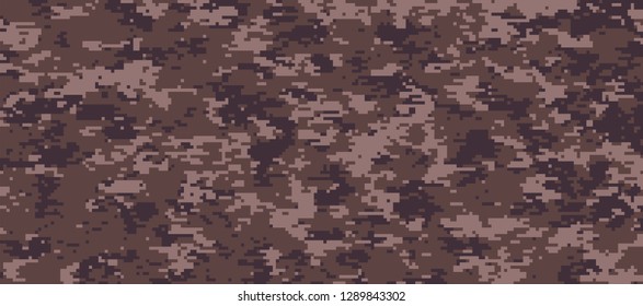digital camouflage pixel pattern, color tone mangosteen purple.