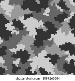 Digital camouflage seamless pattern. Abstract military geometric modern camo background. Vector illustration.