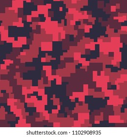 Camuflaje digital sin patrón. Tejido militar Abstractas y textura de la moda para la caza y el enmascaramiento. Fondo de Vector moderno.