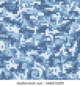 Digital camouflage seamless pattern. Abstract pixel background.