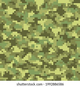 Digitales Tarnung nahtloses Muster. Abstrakter Pixelhintergrund.