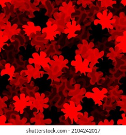 Digital Camouflage Seamless Pattern Background. Aggressive Red Clothing Style Masking Camo Repeat Print. Red Ruby Colors Urban, Navy Or Airforce Texture. Vector Illustration Design Element