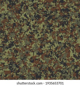 Digital camouflage seamless pattern military geometric camo background