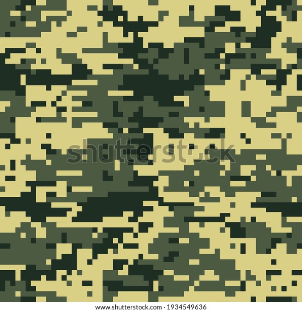 Digital Camouflage Seamless Pattern Military Texture Stock Vector ...