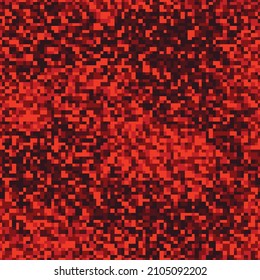 Digital camouflage texture seamless pattern. Abstract endless chaotic square dotted ornament for fabric and fashion print. Vector background.