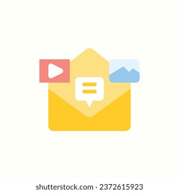 digital campaign flat icon, isolated icon in light background, perfect for website, blog, logo, graphic design, social media, UI, mobile app