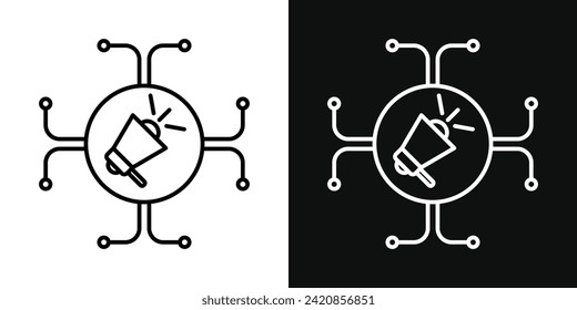 Digital Campaign Icon Set. Vector illustration