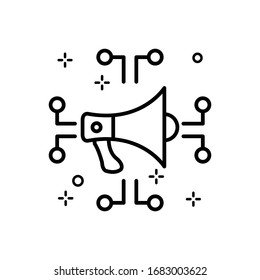 Digital Campaigns Vector illustration. Internet and Digital Marketing icon.