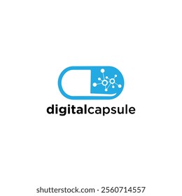 Digital Capsule Logo Design Simple