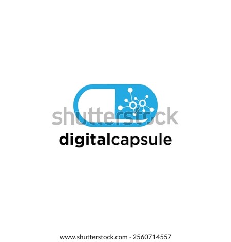 Digital Capsule Logo Design Simple