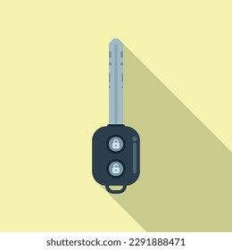 Digital car key icon flat vector. Smart remote. Vehicle lock