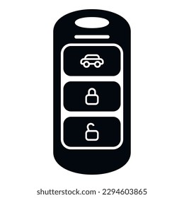 Digitaler Autoschlüssel Symbol einfache Vektorgrafik. Intelligente Fernbedienung. Mobile Business